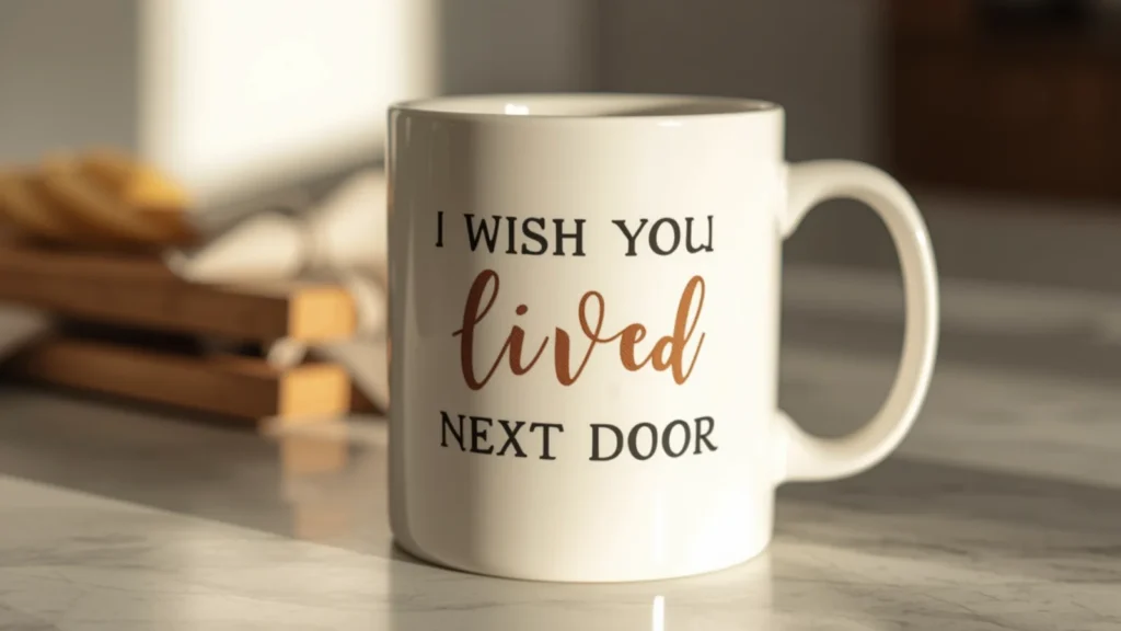I Wish You Lived Next Door Mug Gift