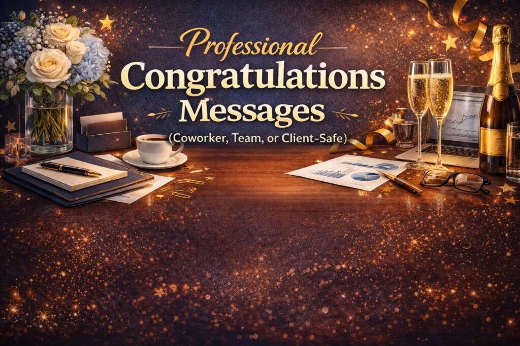 Professional Congratulations Messages (Coworker, Team, or Client-Safe)