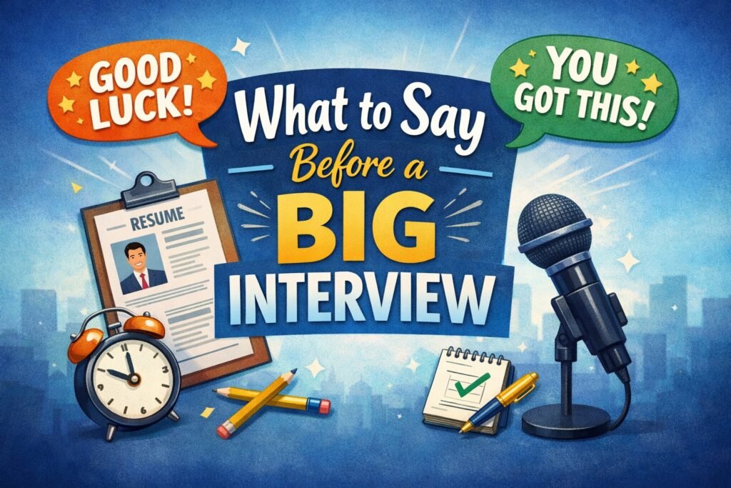 What to Say Before a BIG INTERVIEW