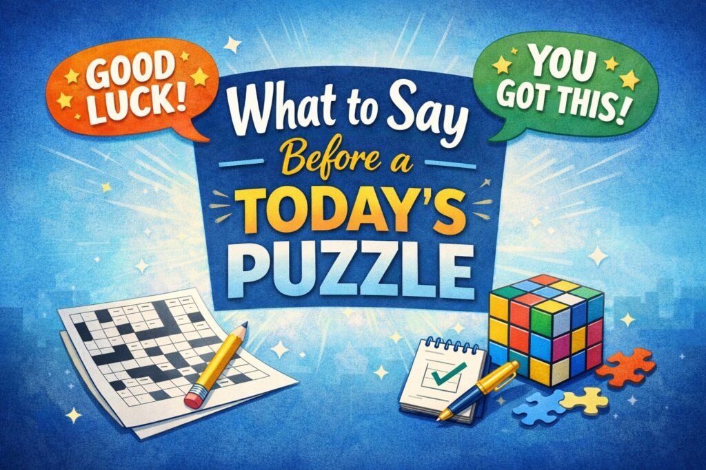 What to Say Before a TODAY’S PUZZLE