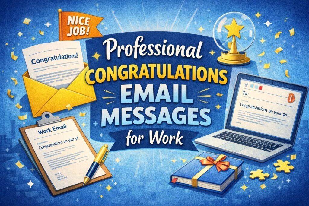 Professional Congratulations Email Messages for Work 📧🎉
