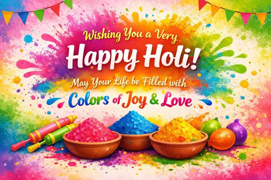 Wishing You a Very
Happy Holi!
May Your Life be Filled with
Colors of Joy & Love