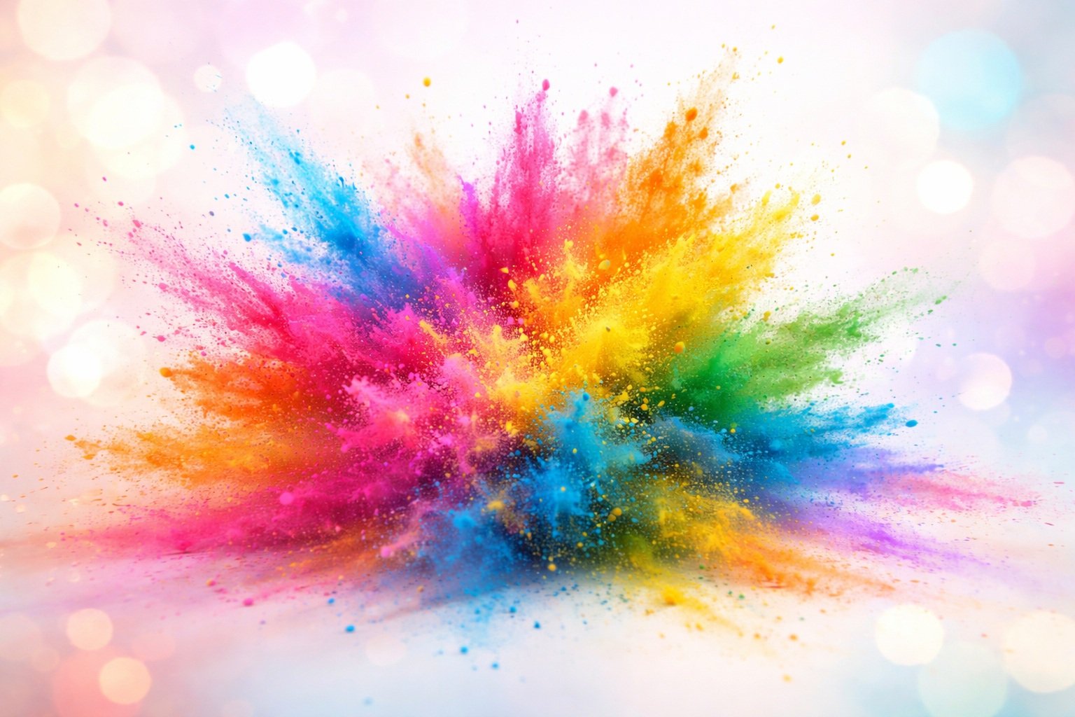 “Colorful powder splash background for Holi status post.”
