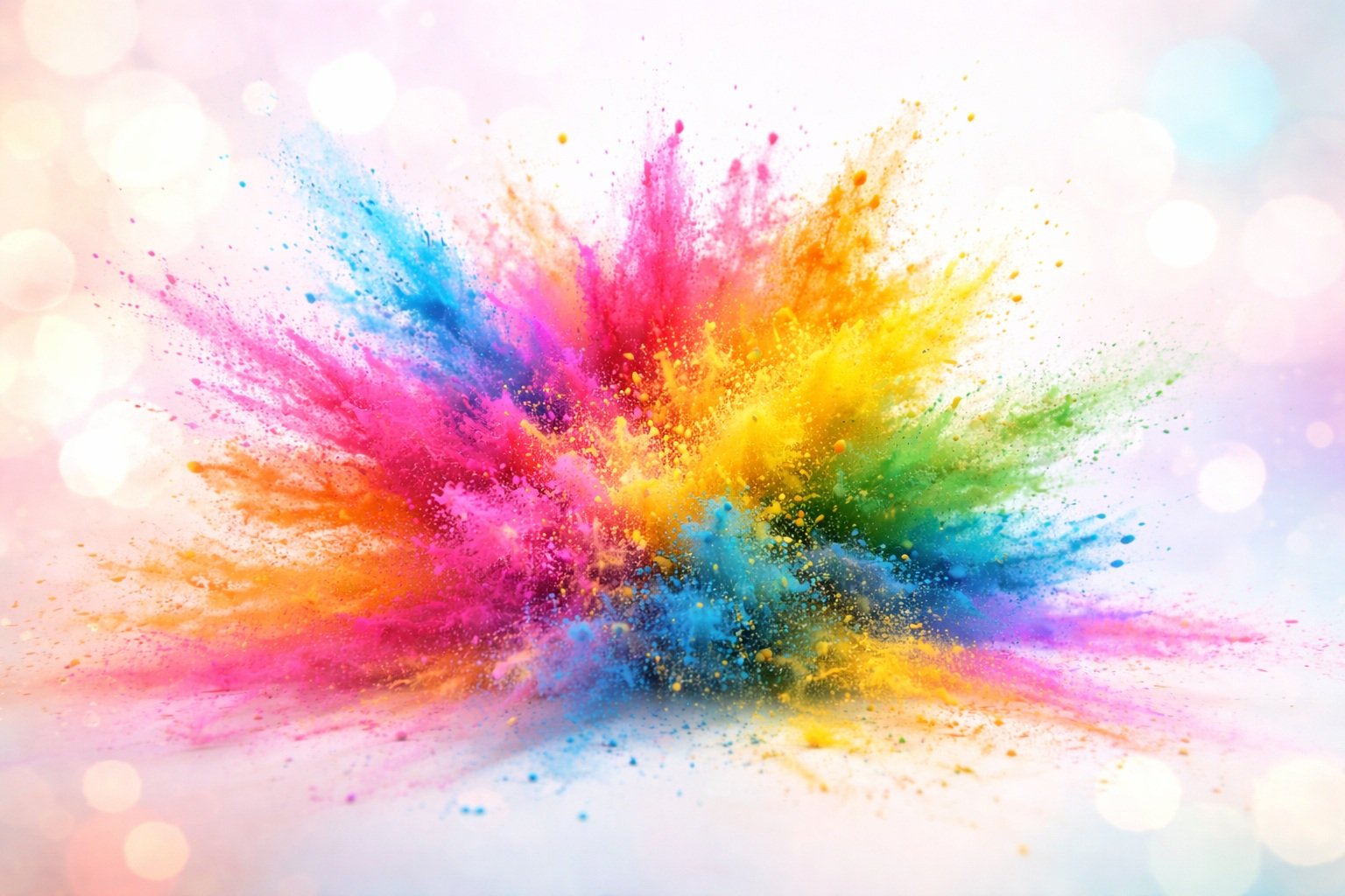 “Bright abstract powder color splash background for Holi greetings.”