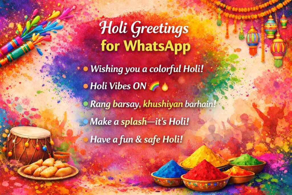 • Wishing you a colorful Holi!