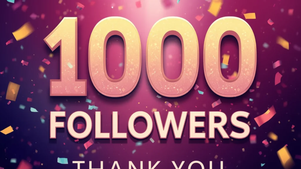 1,000 Followers Thank-You Captions