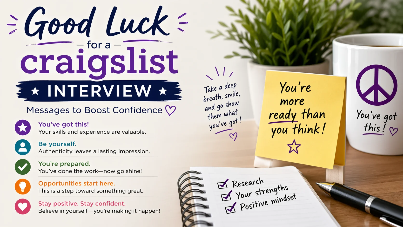 Good Luck for a Craigslist Interview: Messages to Boost Confidence