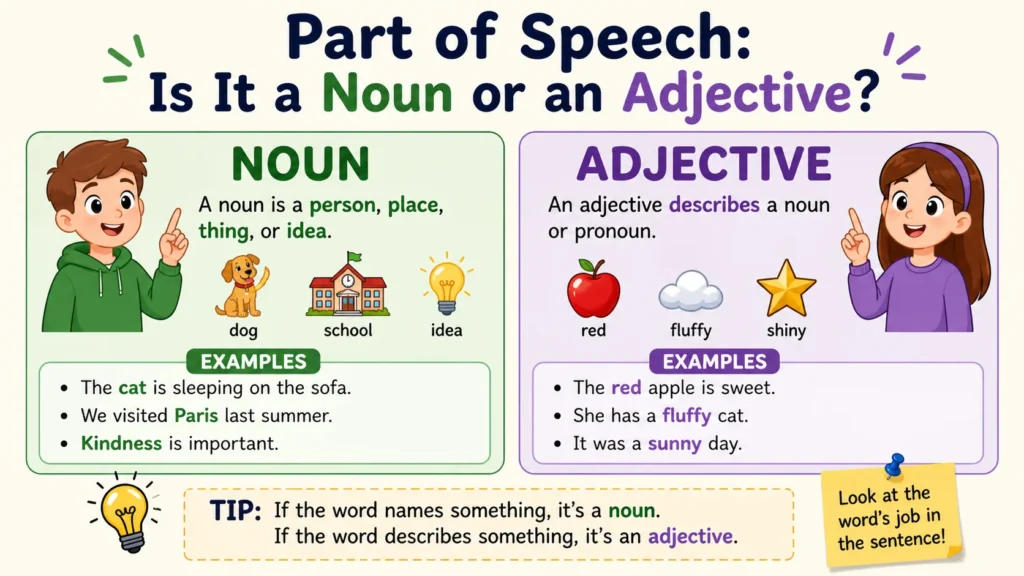 Part of Speech: Is It a Noun or an Adjective?
