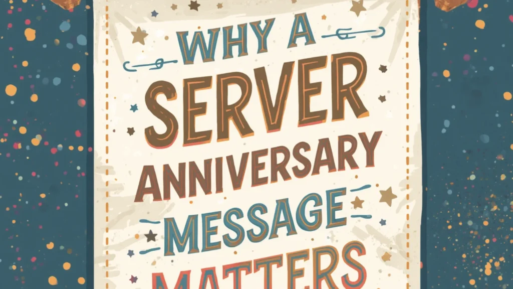 Why a Server Anniversary Message Matters